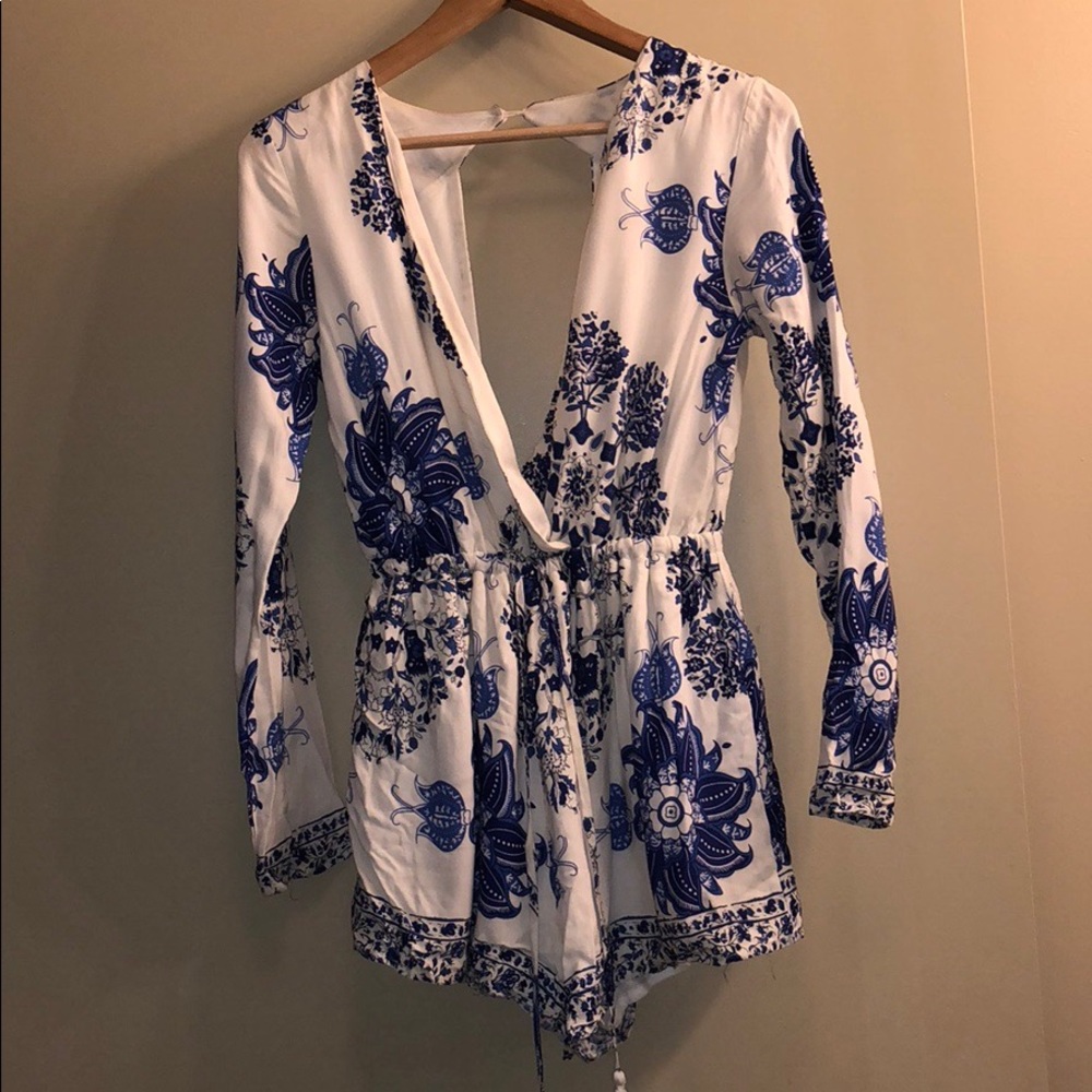 Deep V Romper